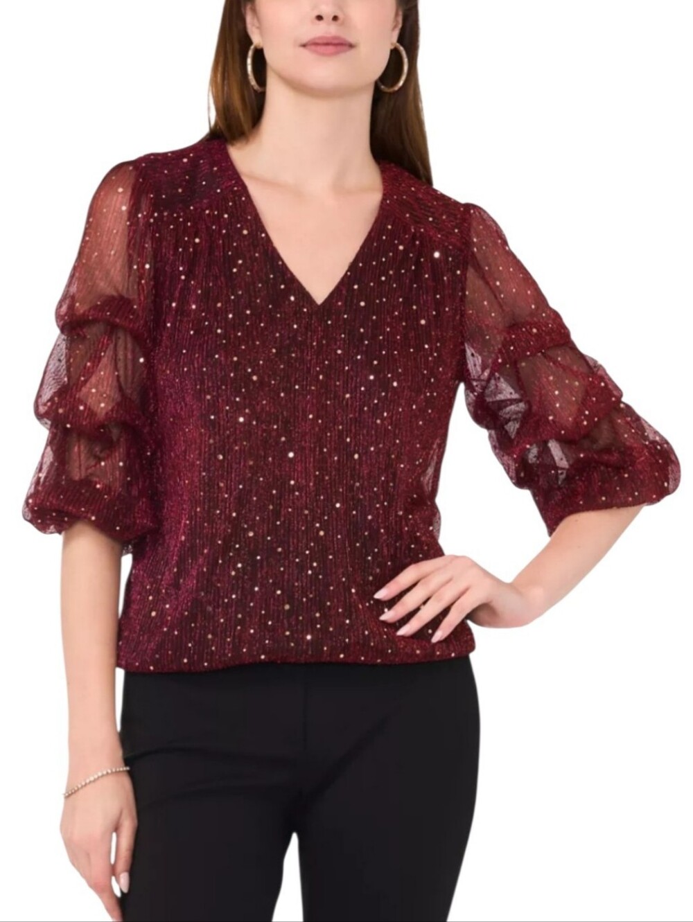 Women's MSK Shimmery Top Sz Small